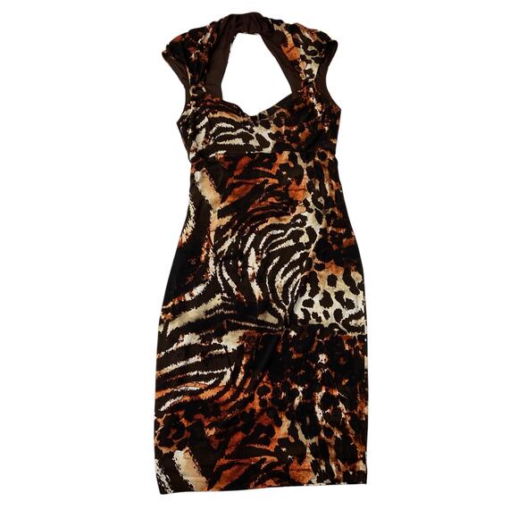 Cache Dress Body Con Animal Print Dress Belted Size 8 New With Tag - Picture 5 of 10